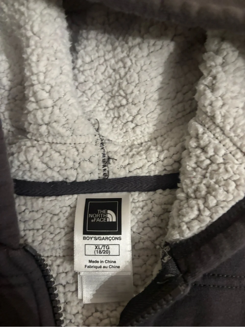 The North Face Kids Black Zip-Up Hooded Sweatshirt Jacket